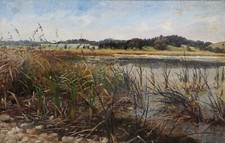 ölgemälde seeufer landschaft gebraucht kaufen  Uelzen