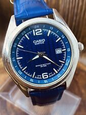 Relógio Casio masculino Edifice azul analógico aço 100M data 2719 EF-121 #6371, usado comprar usado  Enviando para Brazil