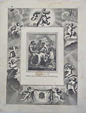 Antica stampa incisione usato  Carrara