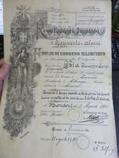 1910 foglio congedo usato  Albenga