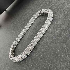 Usado, Pulseira de elos de tênis 6,50 quilates corte redondo diamante natural platina 950 sólida 7,5" comprar usado  Enviando para Brazil