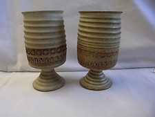 Pair pottery goblets for sale  BIDEFORD