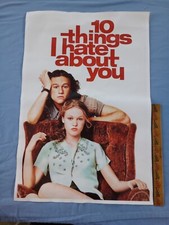 10 coisas que eu odeio em você filme pôster de lona vinil 16" de altura Heath Ledger comprar usado  Enviando para Brazil
