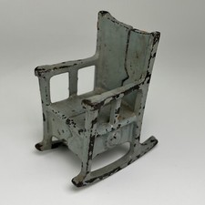 Cadeira de balanço miniatura de ferro fundido década de 1920/30 casa de bonecas Kilgore Sally Ann cinza comprar usado  Enviando para Brazil