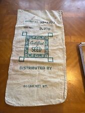 Alfalfa seed burlap for sale  Saline