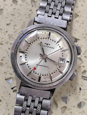 RELÓGIO MASCULINO VINTAGE TECHNOS DATA ALARME AÇO MECÂNICO 35MM FUNCIONANDO comprar usado  Enviando para Brazil