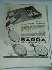 Publicité 1928 sarda d'occasion  La Verpillière