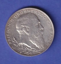 Baden silbermünze mark gebraucht kaufen  München