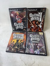 Lote de videogame Guitar Hero PS2 Guitar Hero 1 2 3 e Encore Rocks anos 80 testado na caixa comprar usado  Enviando para Brazil