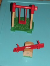 Conjunto de balanço de madeira Brio trilho de trem playground veja serra Thomas compatível comprar usado  Enviando para Brazil