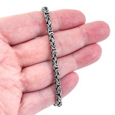Pulseira de corrente bizantina vintage prata esterlina 925 estilo Bali 8" comprar usado  Enviando para Brazil