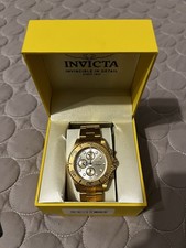 Invicta 1774 Pro Diver mostrador CHAMPAGNE folheado a ouro 18K cronógrafo SS comprar usado  Enviando para Brazil