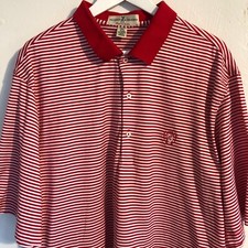 Camisa polo listrada vintage Fairway & Greene XL vermelha e branca Embr Crest LOGO 1925 LM, usado comprar usado  Enviando para Brazil