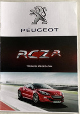 Folheto de especificações técnicas Peugeot RCX R pequeno Reino Unido comprar usado  Enviando para Brazil