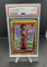 2021 Optic Jalen Green Rated Rookie Gold Wave Prizm SSP CASE HIT LOW POP PSA 8 comprar usado  Enviando para Brazil