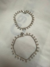 Elegant silver payal for sale  LEICESTER