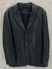 Jaqueta Express Masculina XL Preta 100% Couro Blazer Vestido Clássico Grampo Viagem comprar usado  Enviando para Brazil
