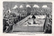 Anel Dog Manchester Terrier Killing Rats in Show, impressão de gravura antiga da década de 1870 comprar usado  Enviando para Brazil