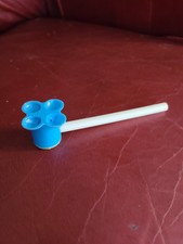 Usado, Soprador de bolhas azul vintage plástico 4 furos com haste branca comprar usado  Enviando para Brazil