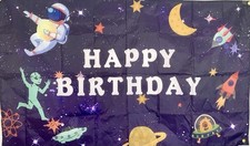 Suprimentos para festa espaço exterior decoração de aniversário pano de fundo banner vinil 5x3 pés comprar usado  Enviando para Brazil