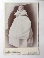Foto antiga de cartão de armário lindo bebê vitoriano Ottumwa Iowa McAdams comprar usado  Enviando para Brazil