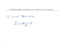 Patrick moore iconic for sale  KNUTSFORD