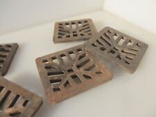 Tampa de drenagem de ferro fundido quadrado vintage grelha grelha ventilação antiga 4" polegadas - £12 cada comprar usado  Enviando para Brazil