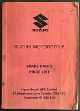 Lista de precios de repuestos para moto SUZUKI JUN 1977 segunda mano  Embacar hacia Mexico