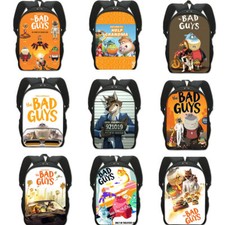 Cosplay The Bad Guys Crianças Meninos Bolsa Escolar Animais Lobo Cobra Mochila Bolsas de Viagem comprar usado  Enviando para Brazil