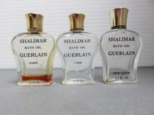 3 frascos de óleo de banho Guerlain 15 ml 1/2 oz lira mini perfume Shalimar comprar usado  Enviando para Brazil