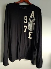 Usado, Camisa masculina manga longa American Eagle Outfitters preta tamanho GG logotipo NY comprar usado  Enviando para Brazil