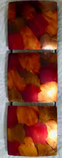 Usado, DESIGN DE PAINEL DE METAL 3 QUADRADOS ARTE DE PAREDE MODERNA OURO VERMELHO RETÂNGULO DE COBRE 8 x 25 x 3 comprar usado  Enviando para Brazil