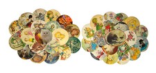 Cartões de felicitações vintage colagem papel laminado artesanato gato animais conjunto de 2 comprar usado  Enviando para Brazil