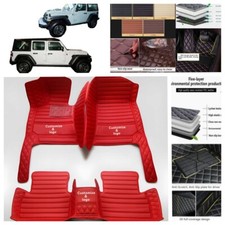 Alfombrillas impermeables de cuero personalizadas para Jeep Wrangler JK 1999-2024 segunda mano  Embacar hacia Mexico
