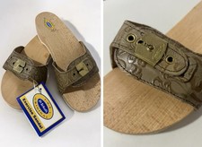 Sandália Dr Scholls The Original Wood Exercício Couro Marrom Em Relevo Floral Tamanho 7 comprar usado  Enviando para Brazil