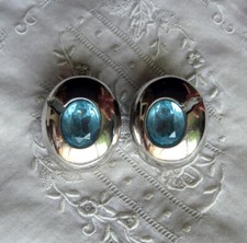 Silberne hrclips blauer gebraucht kaufen  Berlin