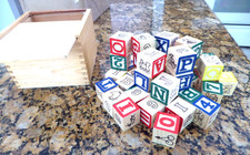 Wooden blocks alphabet for sale  Coram