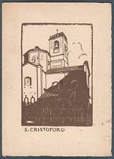 Vercelli città xilografia usato  Novara