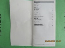 Audi product information for sale  EXETER