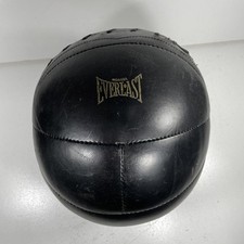 Bola de medicina vintage Everlast 10 libras couro costurado e amarrado EUA comprar usado  Enviando para Brazil