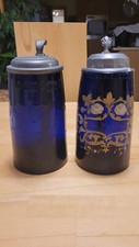Biedermeier bierkrug glas gebraucht kaufen  Weihmichl