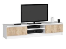 AKORD KOMODA RTV K160 CLP BIAŁY / SONOMA na sprzedaż  PL