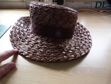 Brown straw hat for sale  WARE