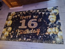 Geburtstagsdeko banner 16 gebraucht kaufen  Rotenburg