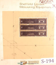 Sheffield Bendix Cordax DCC, Máquina de Medição, Manual de Operações e Reparo 1975 comprar usado  Enviando para Brazil