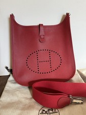 Hermes red leather for sale  Burlingame