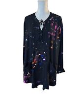 Blusa túnica Melissa McCarthy Seven7 2X estampa leve estrela manga longa fluida comprar usado  Enviando para Brazil