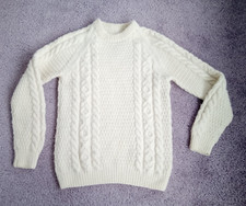 Hand knitted aran for sale  BOLTON
