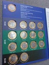Álbum dos Jogos Olímpicos Rio 2016 1 real (17 peças conjunto de moedas bimetálicas) com bandeira de 2012, usado comprar usado  Brasil 