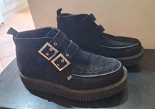 Bota Sapato Tuk T.U.K Creeper Couro Genuíno Camurça Gótico Punk Alt Rockabilly  comprar usado  Enviando para Brazil